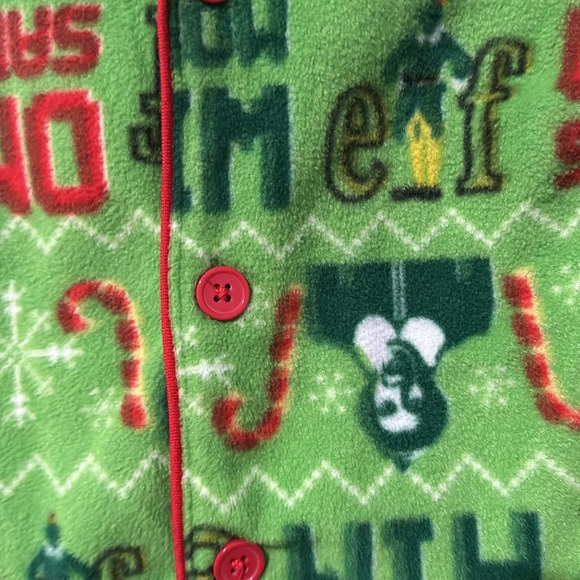Buddy the Elf Kid’s Fleece Two Piece Pajamas Sz M (8) - Picture 3 of 6